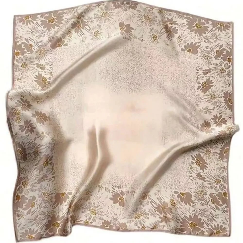 Pink and Gold Floral Scarf S34